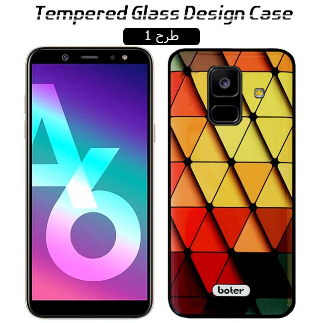 قاب طرح سرامیکی سامسونگ Boter Tempered Glass Pattern Case | Galaxy A6 2018