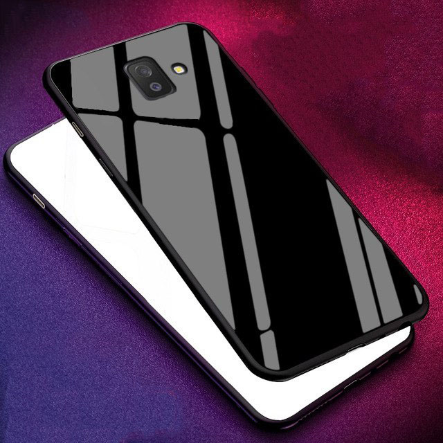 قاب شیشه ای سامسونگ Luxury TPU Bamper + Glass Case Galaxy j6 Plus | j6 Prime