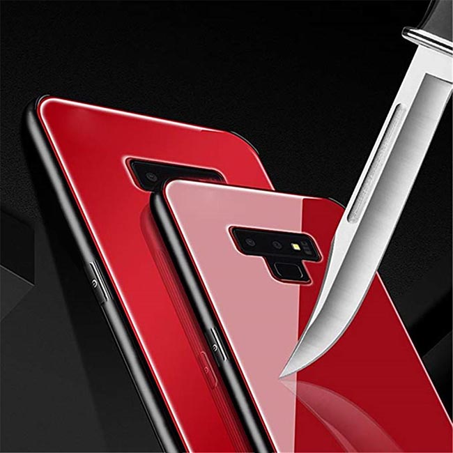 قاب پشت گلس سامسونگ Luxury TPU Bamper + Back Glass Cover | Galaxy Note 9