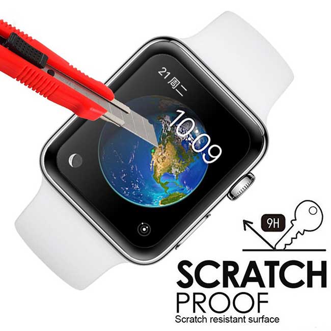 محافظ شیشه ای نمایشگر اپل واچ 4D Curved Tempered Glass Apple Watch 38mm