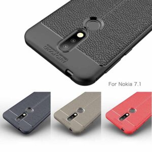 قاب طرح چرم اتو فوکوس نوکیا Auto Focus Silicone Texture Case | Nokia 7.1 2018