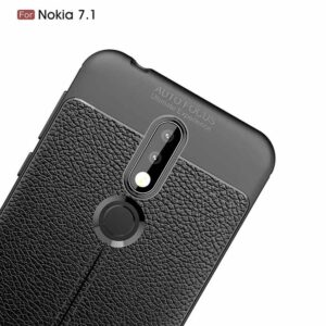 قاب طرح چرم اتو فوکوس نوکیا Auto Focus Silicone Texture Case | Nokia 7.1 2018