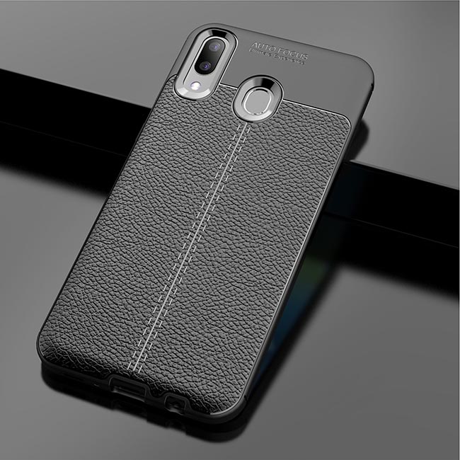 قاب طرح چرم اتو فوکوس سامسونگ Auto Focus Leather Texture Case | Galaxy A30 2019