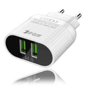 آداپتور شارژر دو پورت امی EMY Auto ID 2 USB Port Wallet Charger | MY-A202