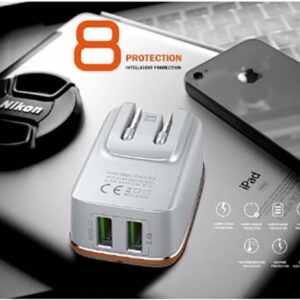 آداپتور شارژر دو پورت الدینیو LDNIO Auto ID 2 USB Port Rapid Charger | A2204