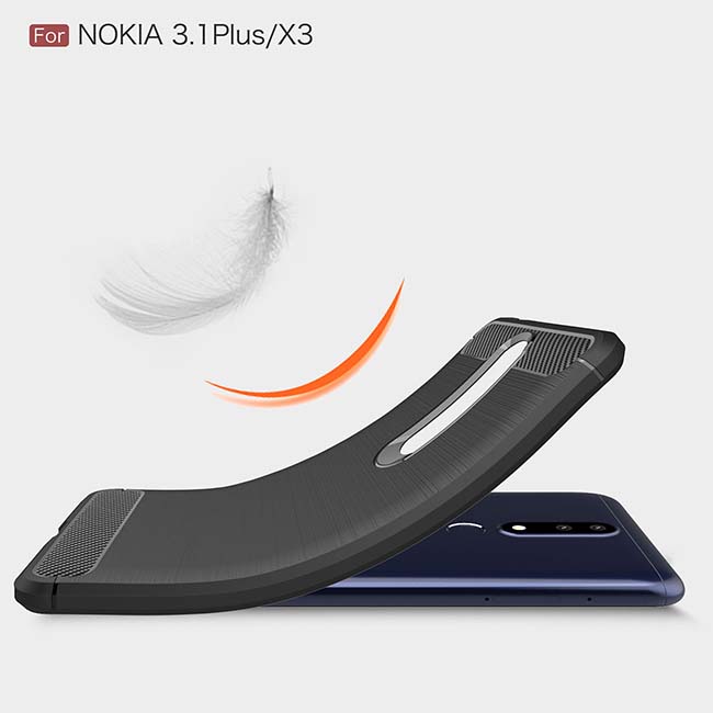 قاب فیبر کربن نوکیا Rugged Armor Brushed Case Nokia X3 | Nokia 3.1 Plus