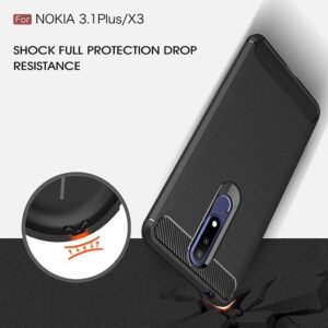 قاب فیبر کربن نوکیا Rugged Armor Brushed Case Nokia X3 | Nokia 3.1 Plus