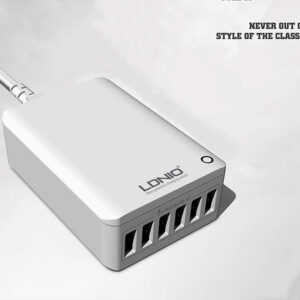 هاب شارژر مسافرتی الدینیو LDNIO 6 USB Port Auto-ID 7A Quick Charger | A6703