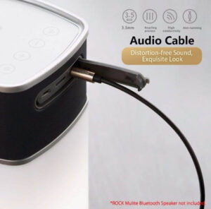 کابل انتقال صدا راک Rock Male To Male 1m Cord For 3.5mm Aux Cable | RAU0509