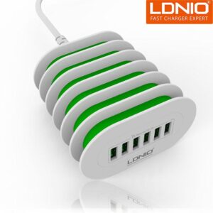 هاب شارژر سریع الدینیو LDNIO 6 USB Multi Ports 7A Desktop Charging Station | A6702