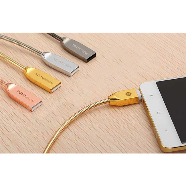 کابل شارژ و دیتا تُتو Totu Micro USB Transform & Rapid Charge Cable | ZINC ALLOY 2.4A 