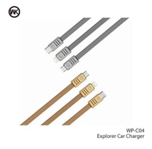شارژر فندکی سه کابلی دبلیو کی WK Design 3.4A 3in1 Car Charger Explorer | WP-C04