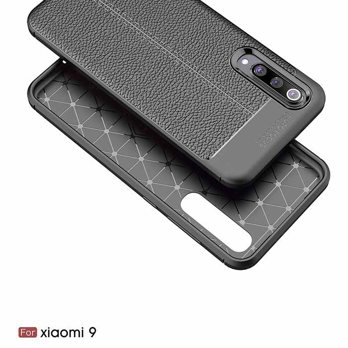 قاب اتو فوکوس شیائومی Soft Skin Leather Pattern Auto Focus Case | Xiaomi Mi 9 