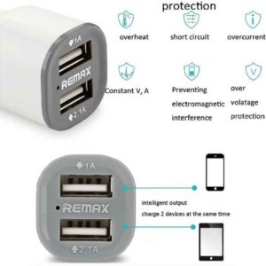 شارژر فندکی دو پورت ریمکس Remax Dual USB 3.1A Car Charger | CC201