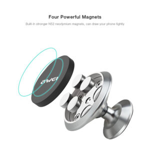 پایه نگهدارنده گوشی Awei Adhesive Type Magnetic Car Holder | X6