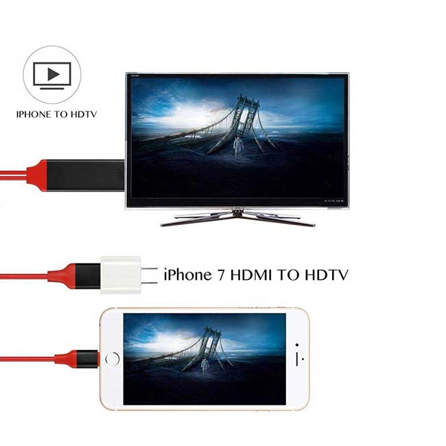 کابل تبدیل لایتنینگ به Fornorm 1080P Lightning to HDTV 2m Cable | HDMI 
