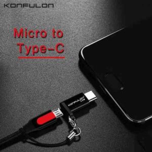 تبدیل میکرو به تایپ سی Konfulon Micro USB to Type-C Aluminum Transferor | Z10