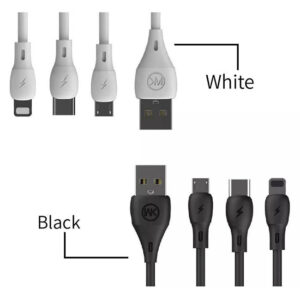 کابل سریع دبلیوکی WK Micro USB Data Sync & Charge Tangle Free Cable | WDC-072m