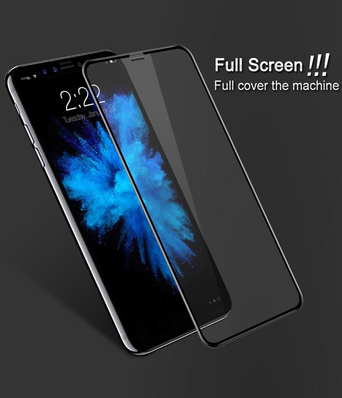 محافظ صفحه وضوح 99% نمایشگر اپل Mocoson 9D Curved Glass | iphone X | XS Max