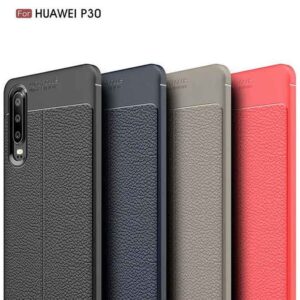 قاب طرح چرمی اتوفوکوس هواوی Slim Auto Focus Texture Case | Huawei P30