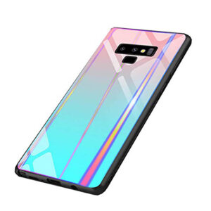 قاب رنگین کمانی لیزری سامسونگ Baseus Glass Laser Aurora Case | Galaxy Note 9