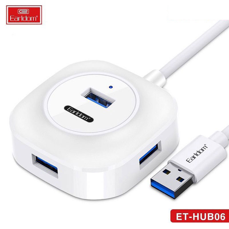 مبدل هاپ یو اس بی و شارژر USB Earldom socket supports 4 USB | HUB-06