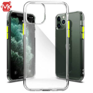 قاب شفاف دکمه رنگی Crystal Case | iphone 11 Pro Max