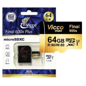 رم میکرو اس دی Micro SDXD Vicco Man 64GB C10 Final 600X