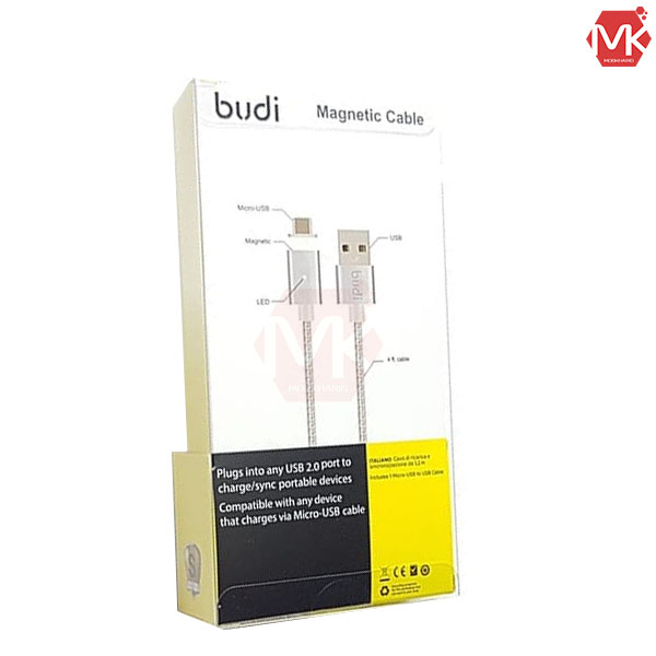 کابل شارژ مگنتی Budi Micro USB M8J177M Magnetic Cable
