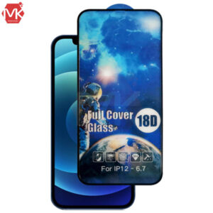 محافظ صفحه ایربگ دار آیفون 18D Full Cover Glass | iphone 12 Pro Max