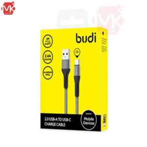 کابل شارژ تایپ سی بودی Budi 2M Charge Sync Cable | M8J197T