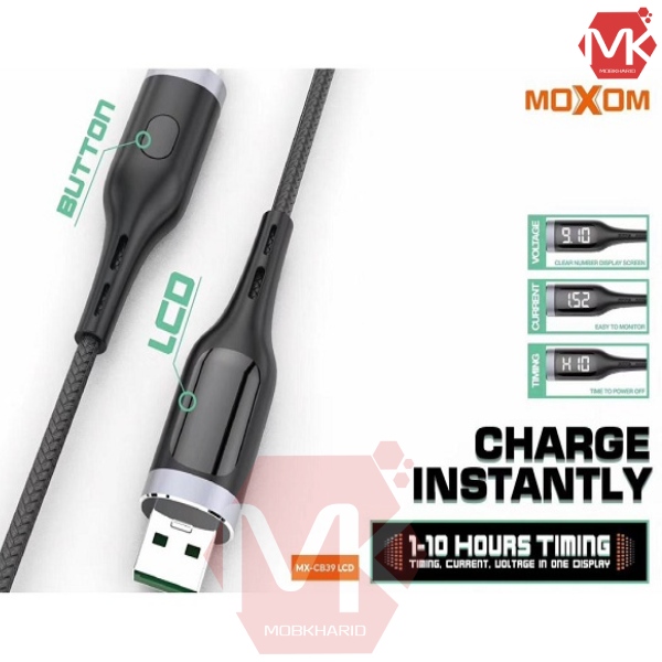 قیمت کابل شارژ و دیتای Moxom MX-C39 Type-C