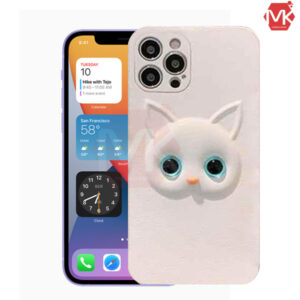 قاب محافظ آیفون White Cute Cat Case | iphone 12 Pro Max