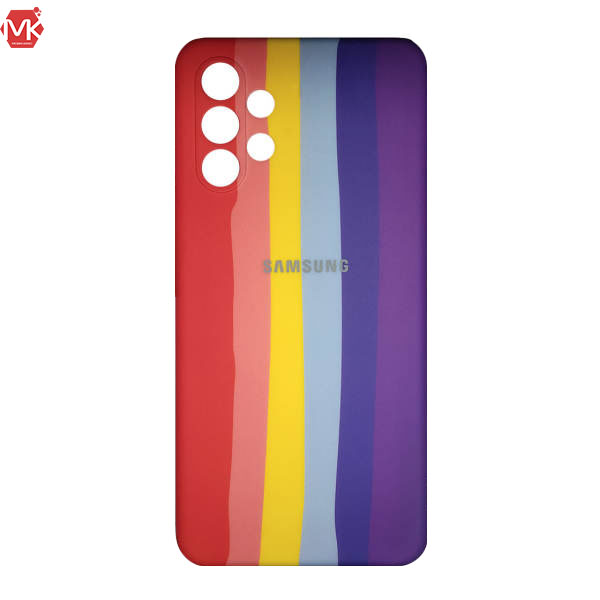 قاب محافظ سامسونگ Liquid Silicone Rainbow Cover | Galaxy A32 4G