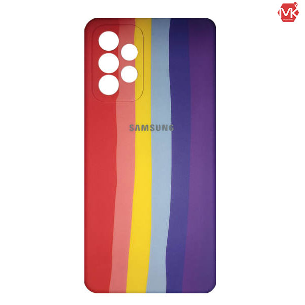 قاب محافظ سامسونگ Silicone Rainbow Cover | Galaxy A52