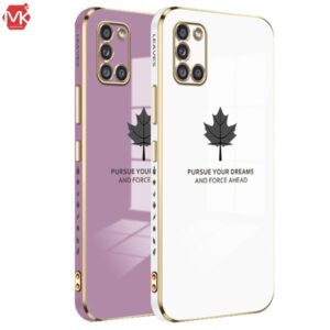 قاب محافظ سامسونگ Luxury Maple Leaf Plating Cover | Galaxy A31