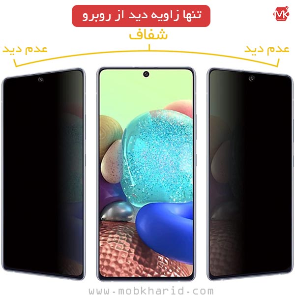 محافظ صفحه سامسونگ Privacy Screen Protector Glass | Galaxy A53 5G