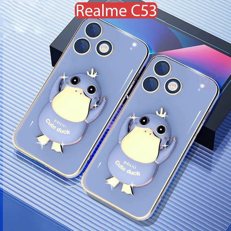 قاب محافظ Cute Duck Plating Cover | Realme C53