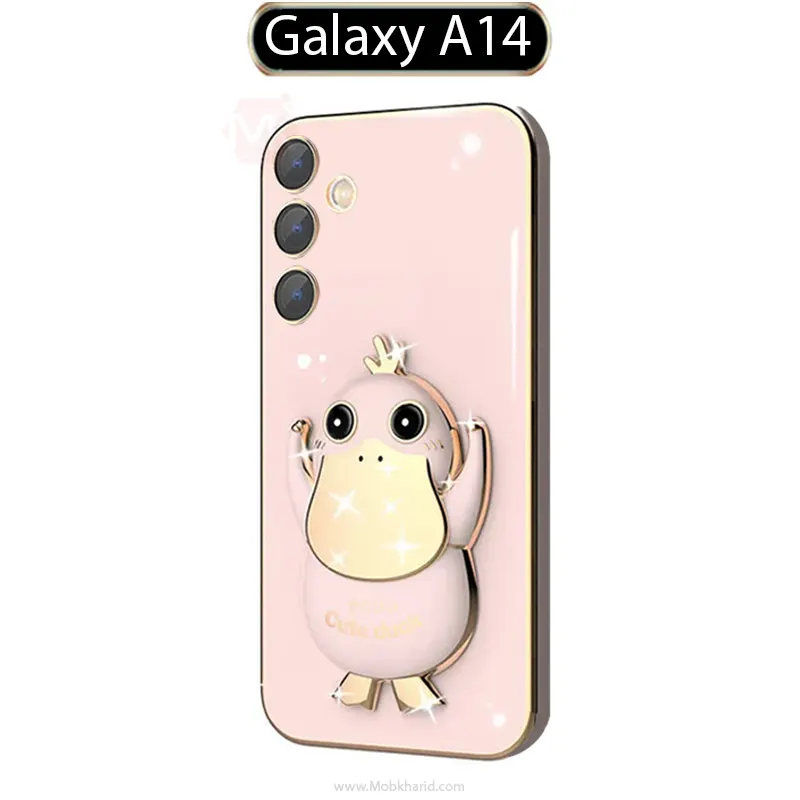 قاب محافظ سامسونگ Luxury 3D Cartoon Duck Plating Case | Galaxy A14