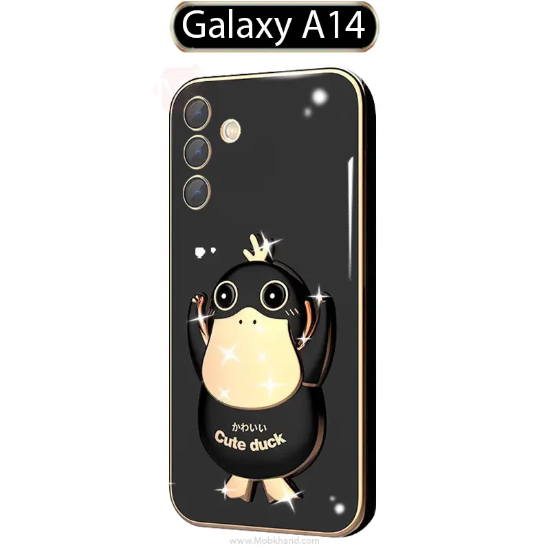 قاب محافظ سامسونگ Luxury 3D Cartoon Duck Plating Case | Galaxy A14
