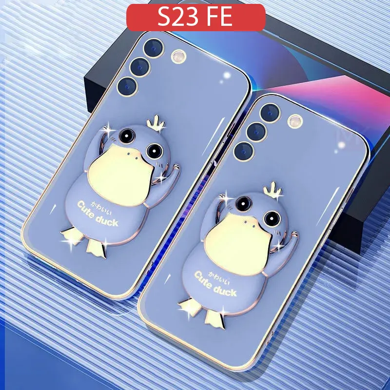 قاب محافظ سامسونگ Cute Duck Plating Cover | Galaxy S23 FE