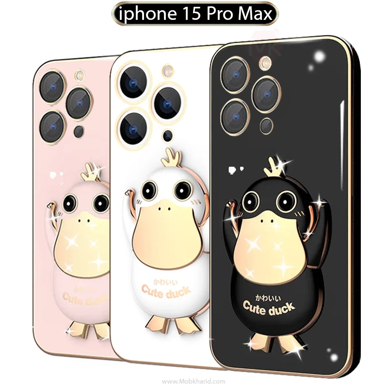 قاب محافظ Cartoon Duck Plating Cover | iphone 15 Pro Max