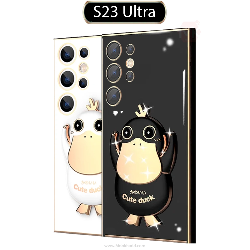 قاب محافظ Cartoon Cute Duck Plating Cover | Galaxy S23 Ultra