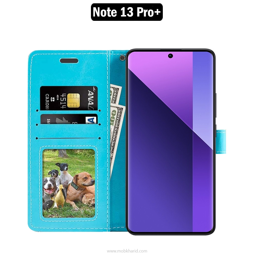 کیف چرم شیائومی Leather Phones Case | Redmi Note 13 Pro Plus