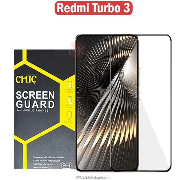 محافظ صفحه شیائومی Full Tempered Glass | Redmi Turbo 3