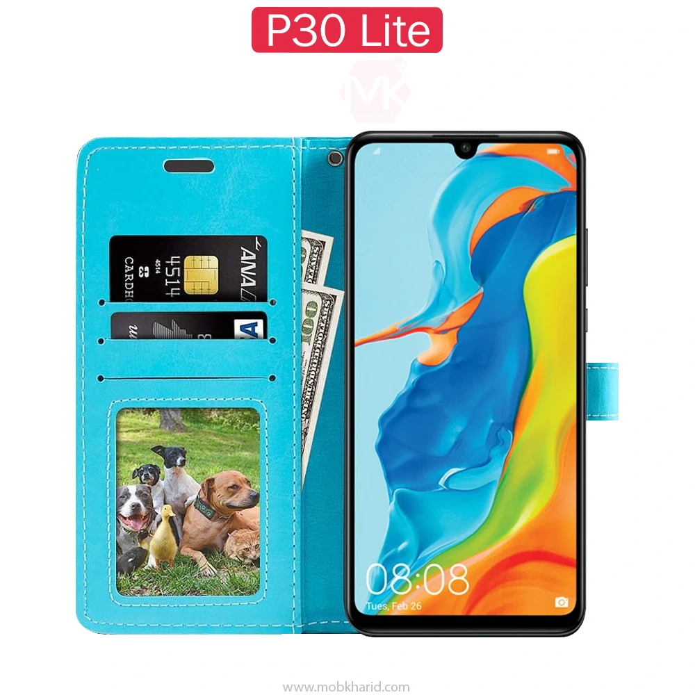 کیف محافظ چرمی Flip Folio Leather Back Case | P30 Lite