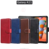 کیف چرمی تسمه دار Folio Magnetic Flip Case | Samsung Galaxy A11