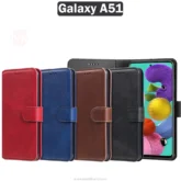 کیف چرمی تسمه دار Folio Magnetic Flip Cover | Samsung Galaxy A51