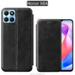 کیف محافظ چرمی هانر Flip Folio Leather Back Case | Honor X6A