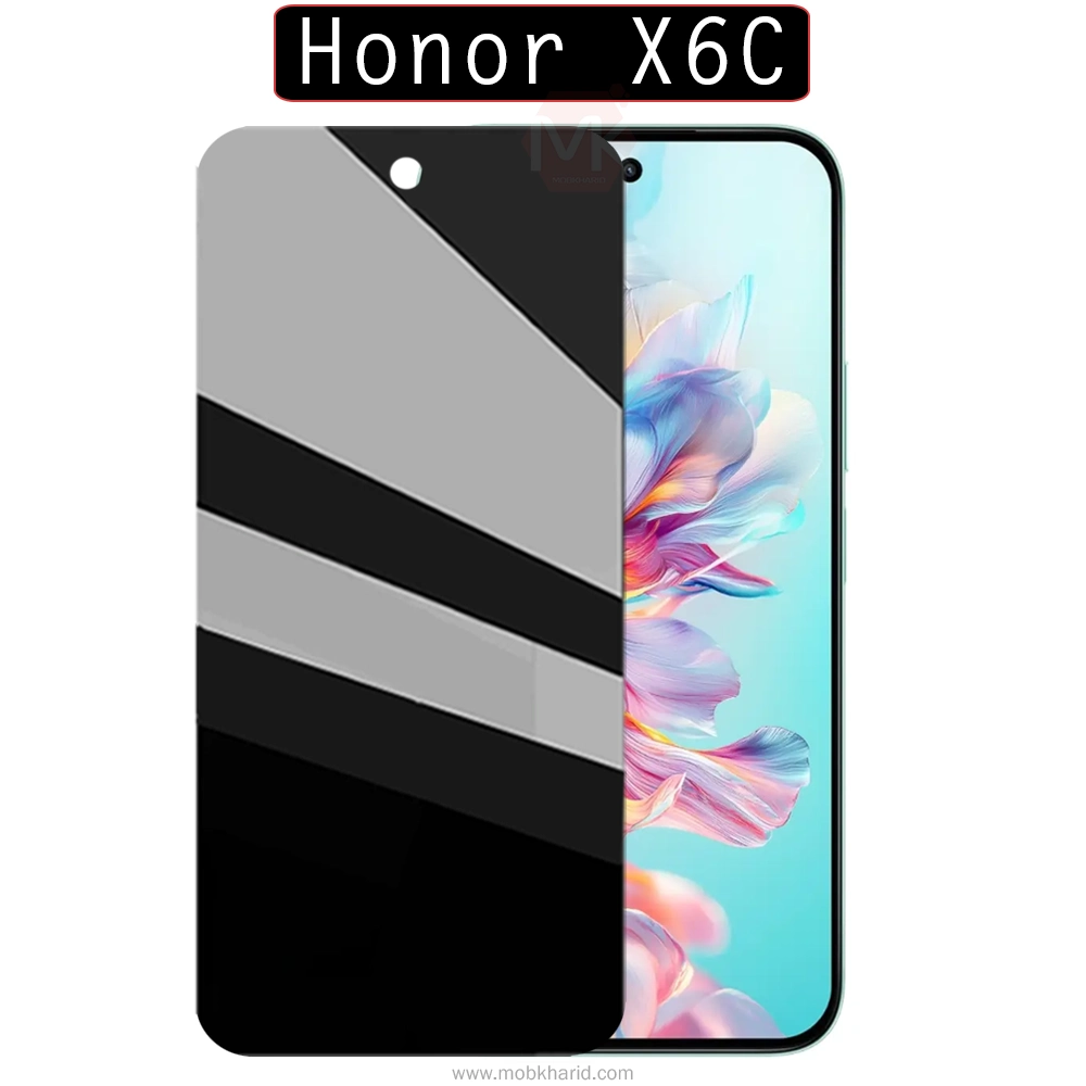 محافظ صفحه پرایوسی Premium Tempered Privacy Glass | Honor X6C